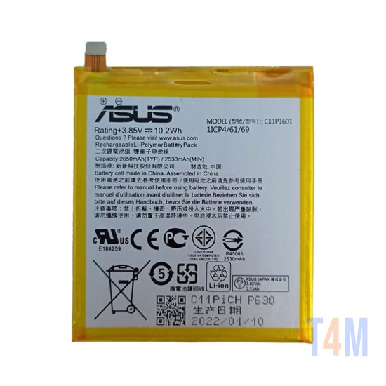 BATTERY ASUS ZENFONE 3 ZE520KL/ZB501KL/C11P1601 2650MAH